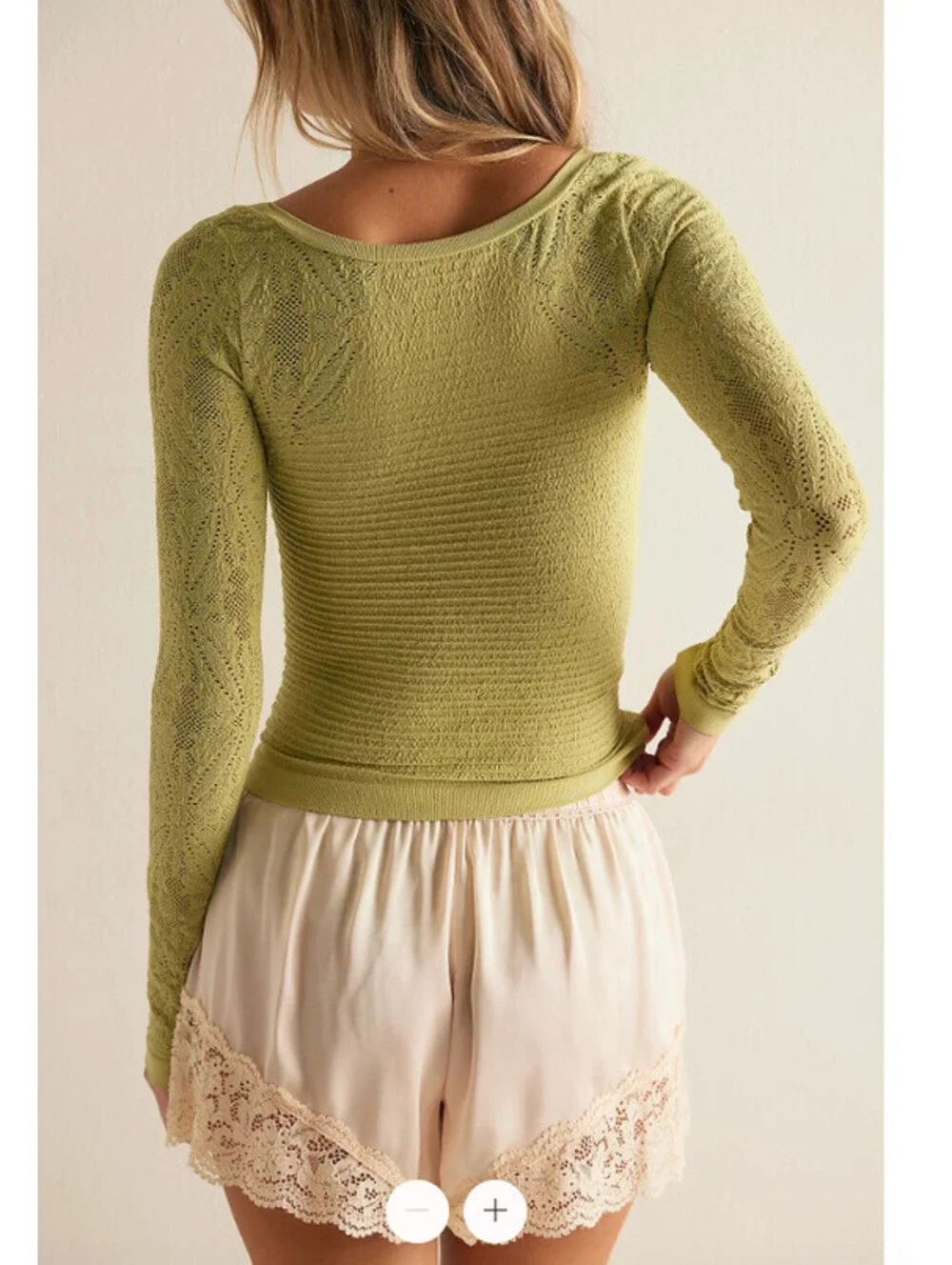 Free People Intimately   so many likes long sleeve top dark green size XS/S New
